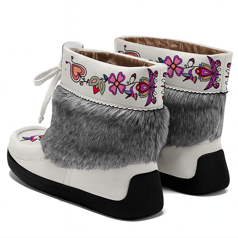 Frosted Leaf Spirit Leather MocLux Ankle with Fur