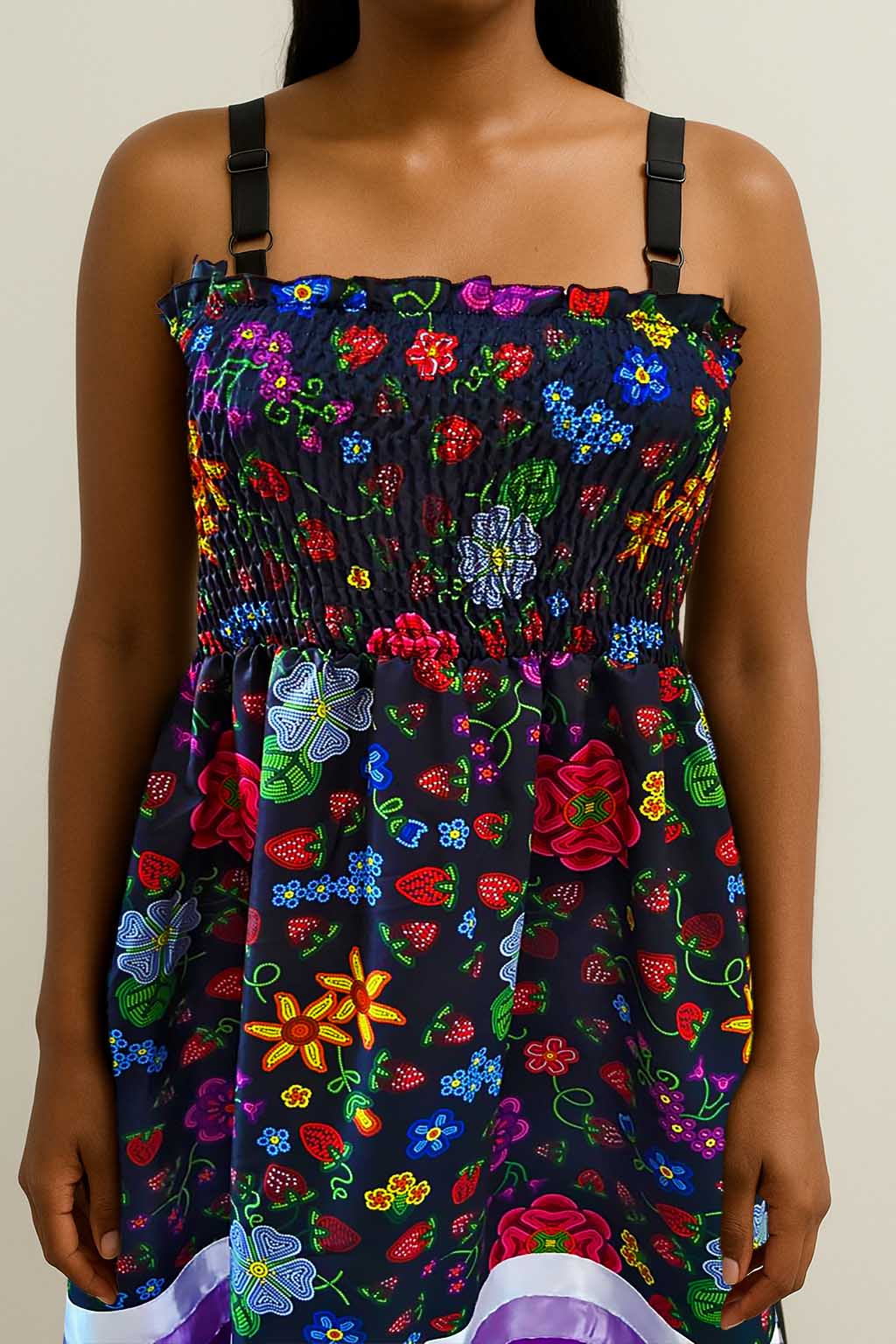 Strawberry Fields Forever Peasant Maxi Dress - Beary Soup