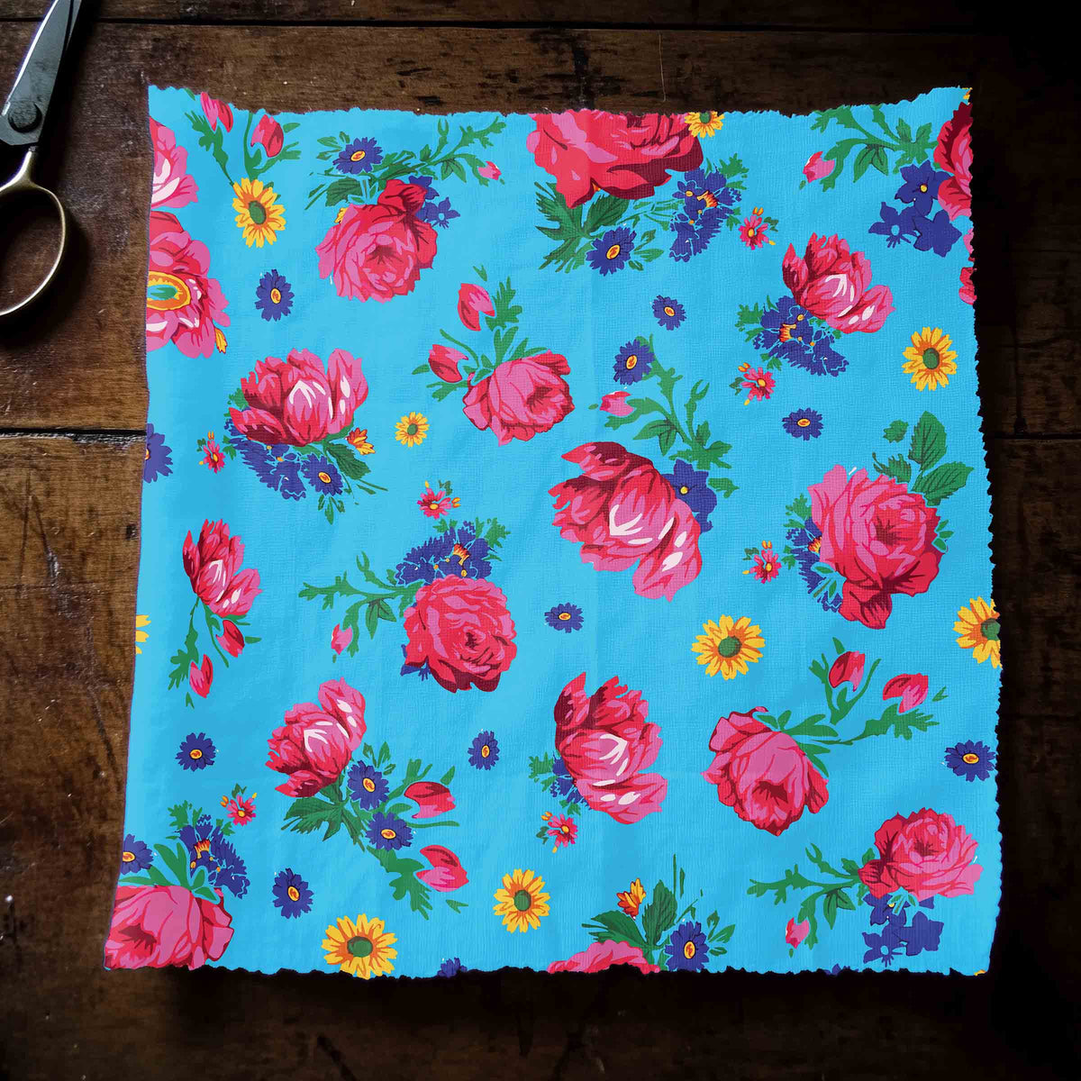 Kokum Ceremony Turquoise Cotton Poplin