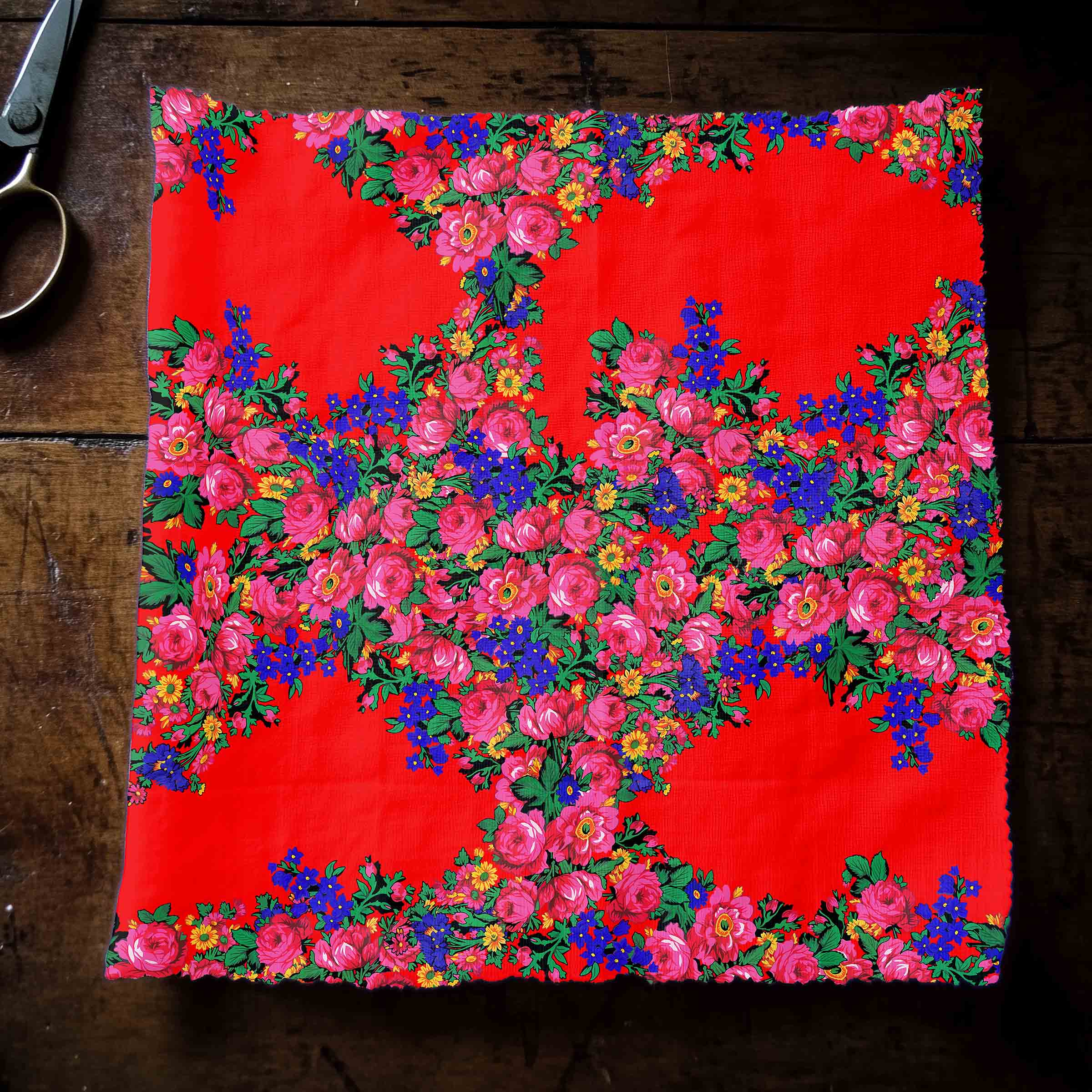 Kokum's Revenge Red Cotton Poplin