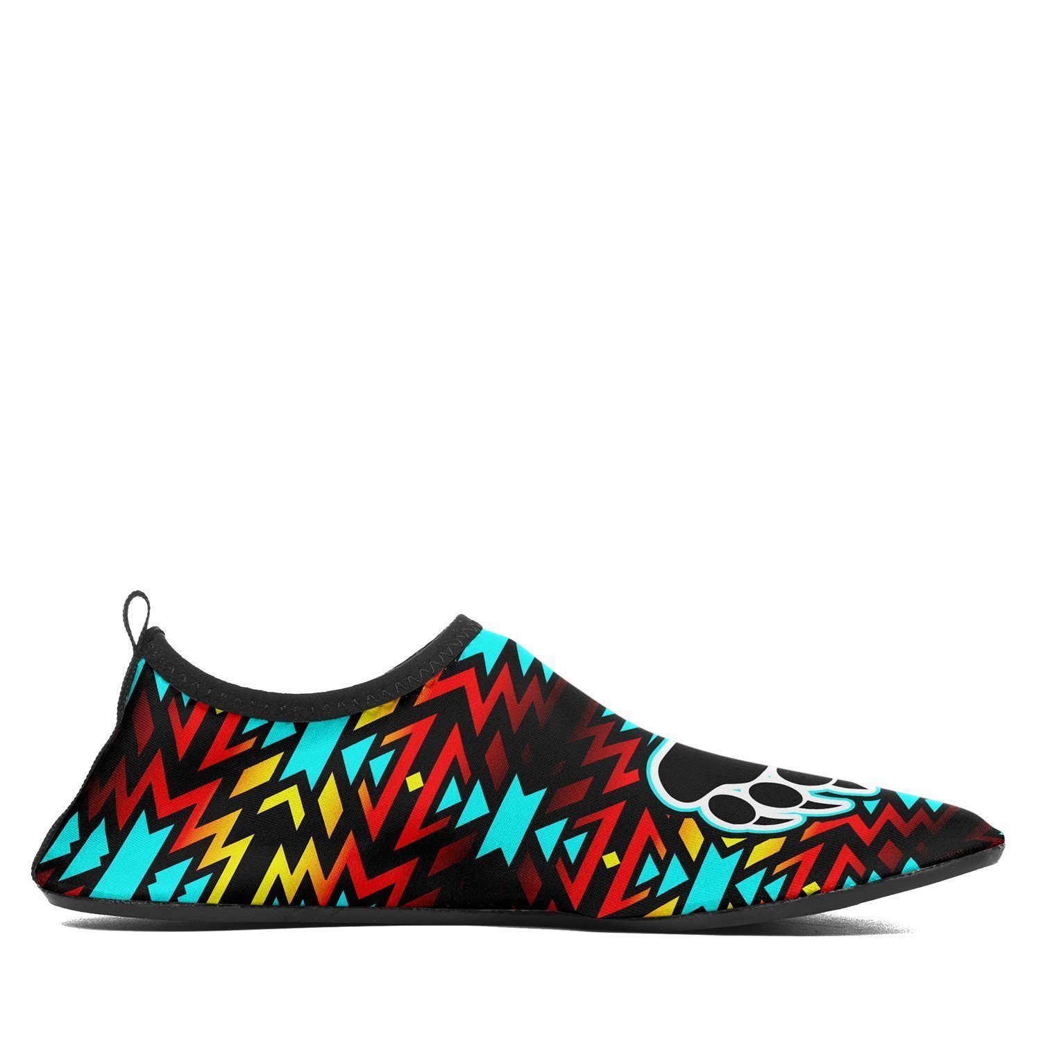 Fire Colors and Turquoise Bearpaw Sockamoccs Kid's Slip On Shoes 49 Dzine