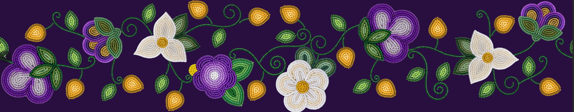 Midnight Moss Bloom Printed Ribbon