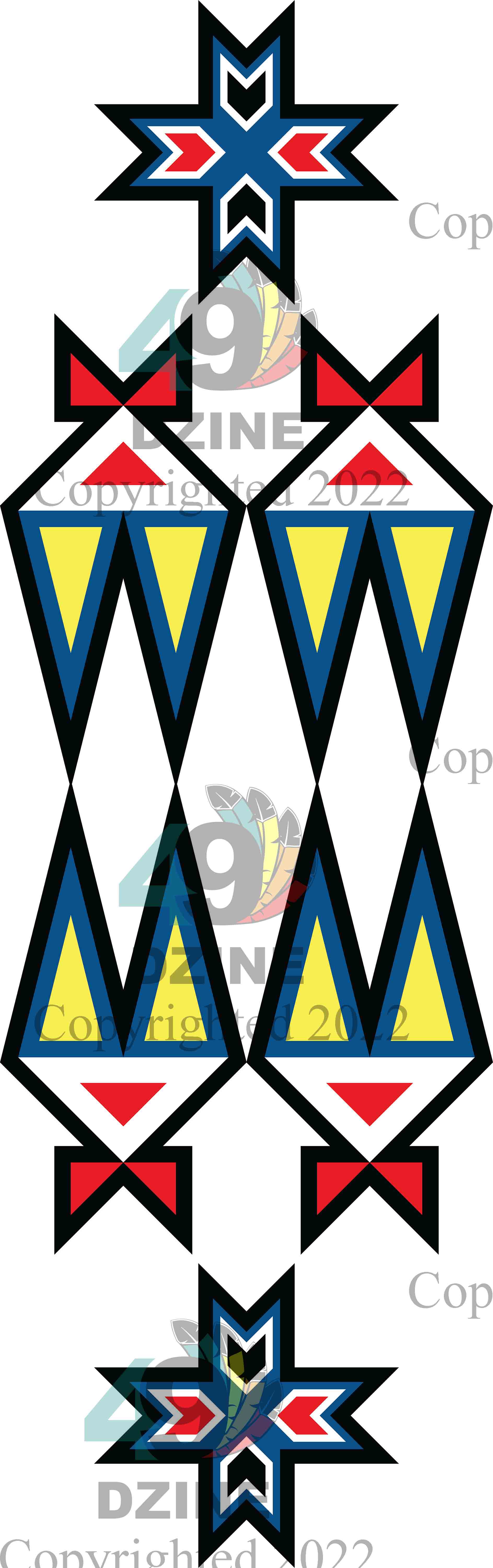 11-inch Geometric Transfer Four Directions Lodges