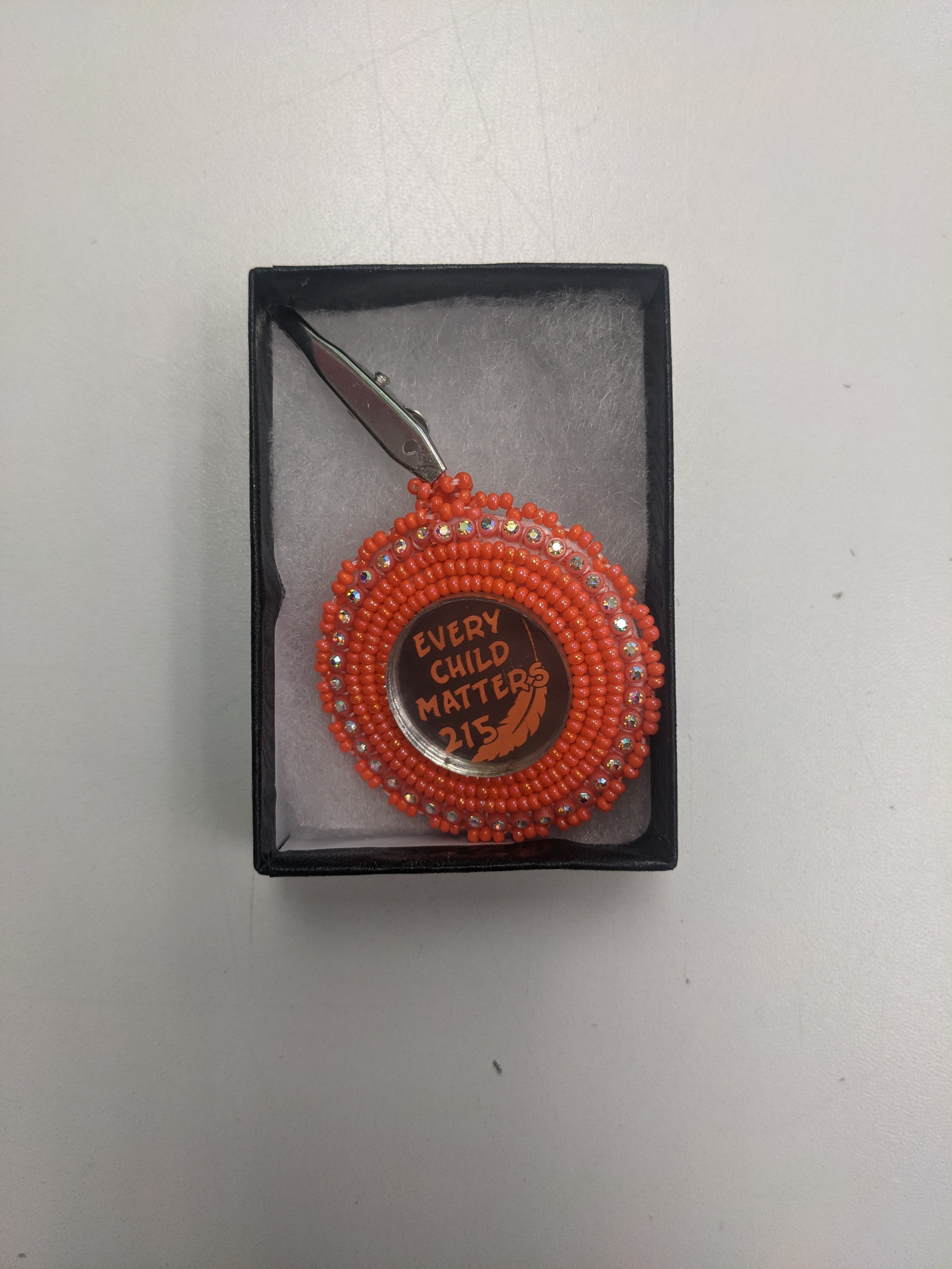 Cheryl Crowchief Beaded Pins and Keychains - Orange Themed