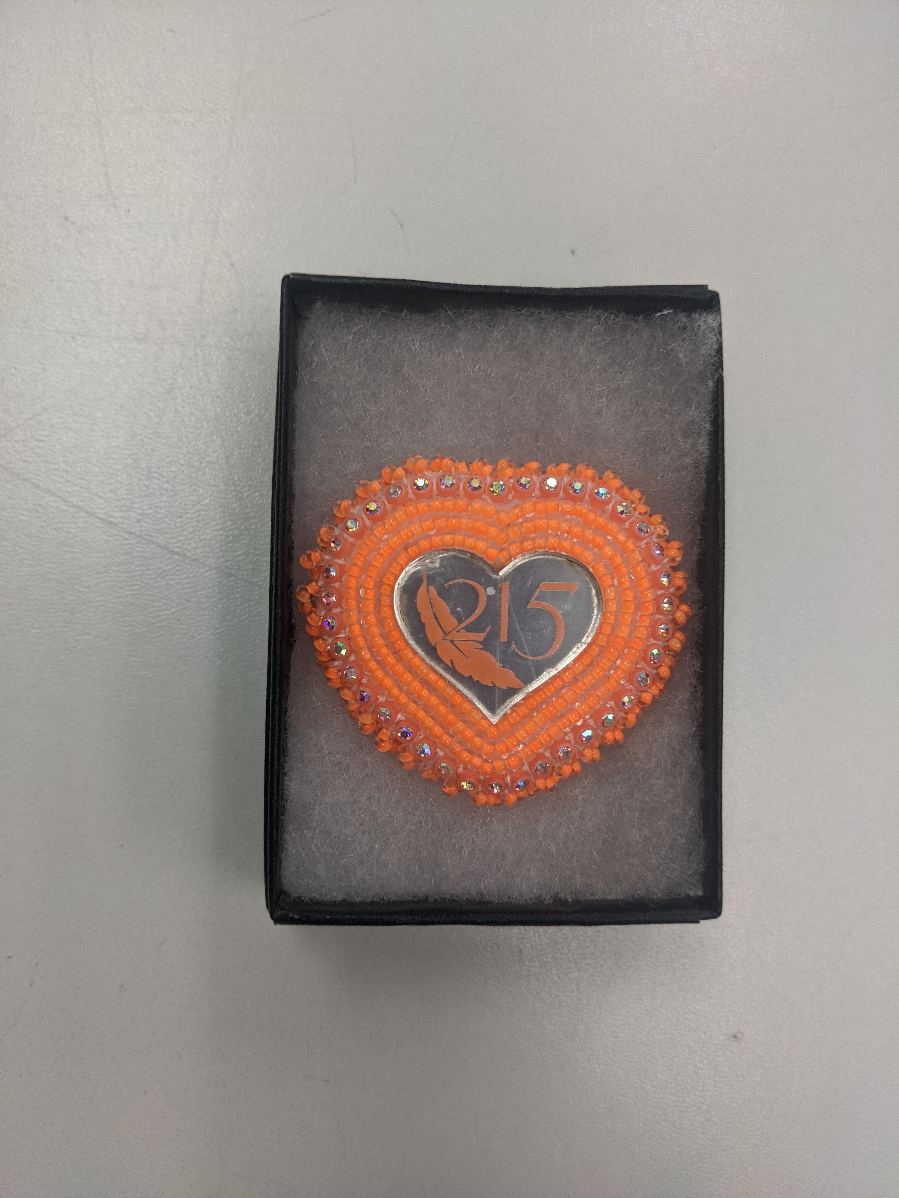Cheryl Crowchief Beaded Pins and Keychains - Orange Themed
