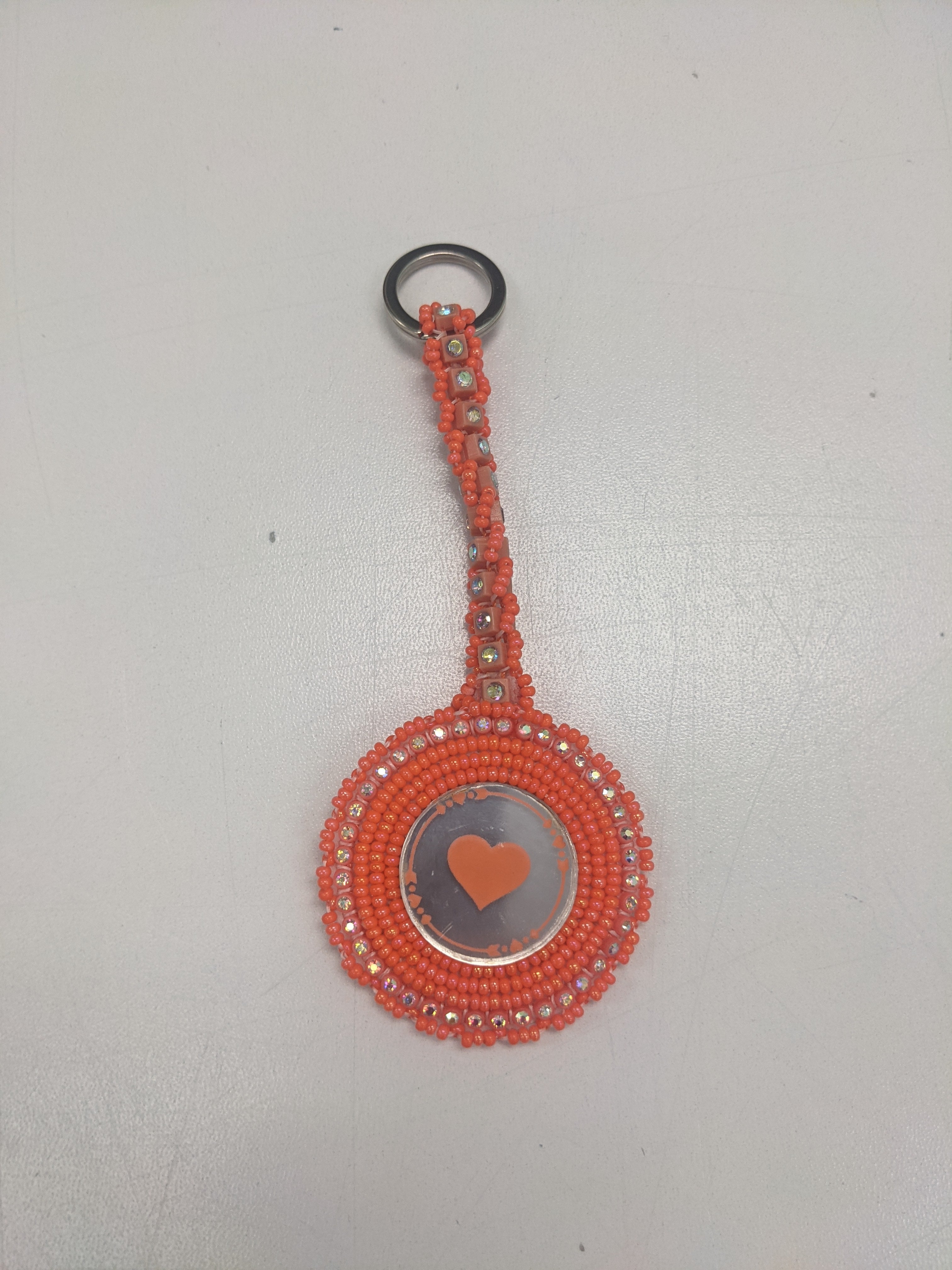 Cheryl Crowchief Beaded Pins and Keychains - Orange Themed