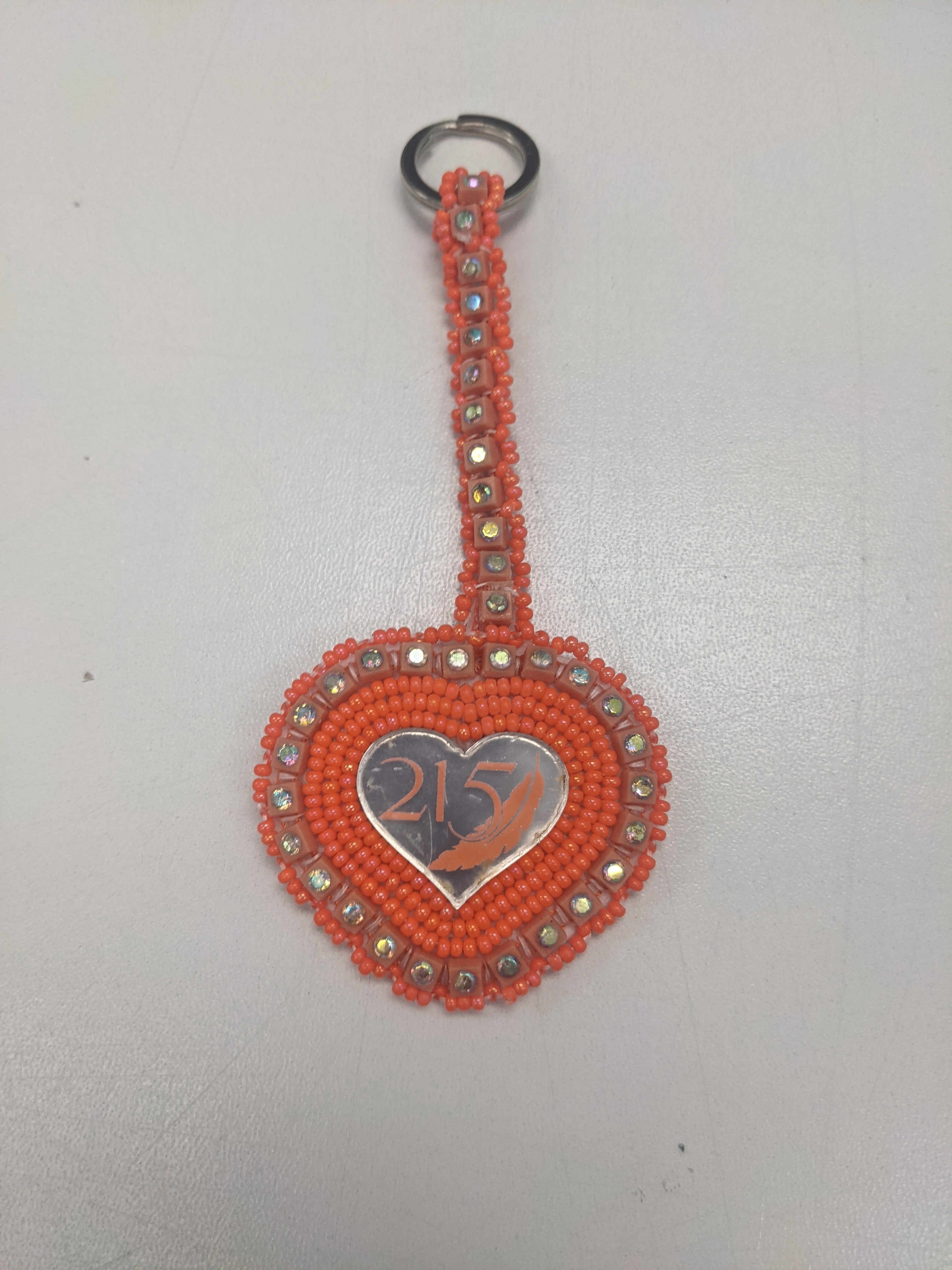 Cheryl Crowchief Beaded Pins and Keychains - Orange Themed