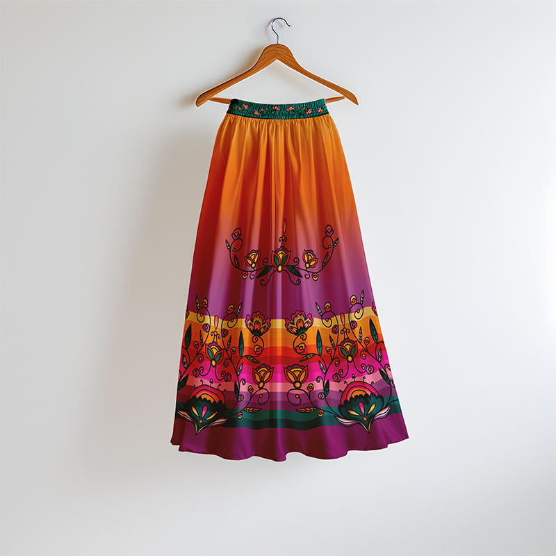 Maple Shine Ribbon Rose Skirt