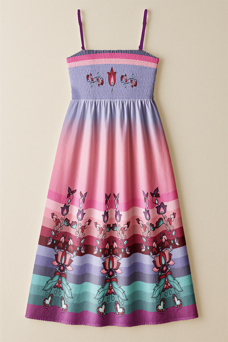 Snowlit Petal Dreams Smock Top Dress