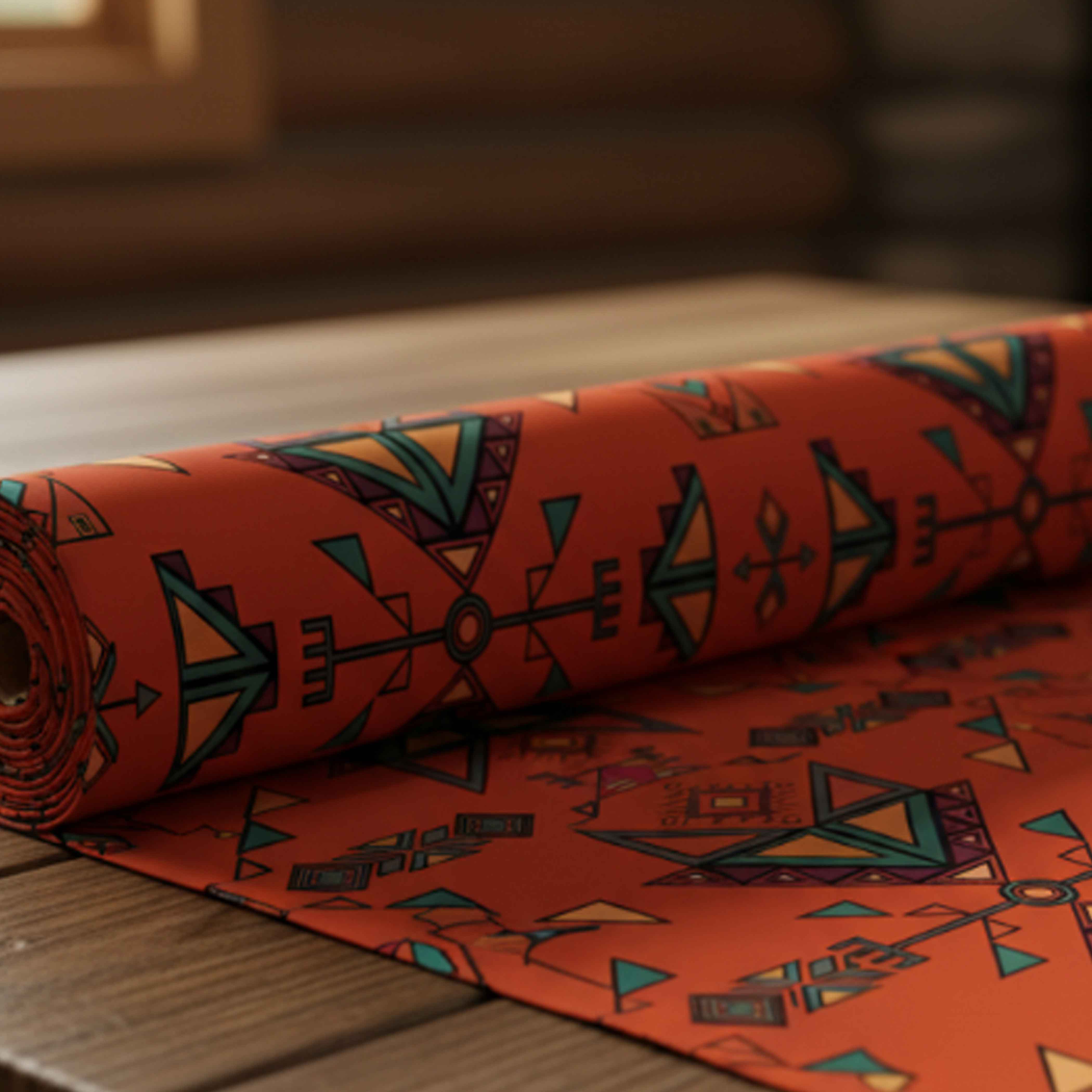 Arrow Dawn Orange Cotton Poplin