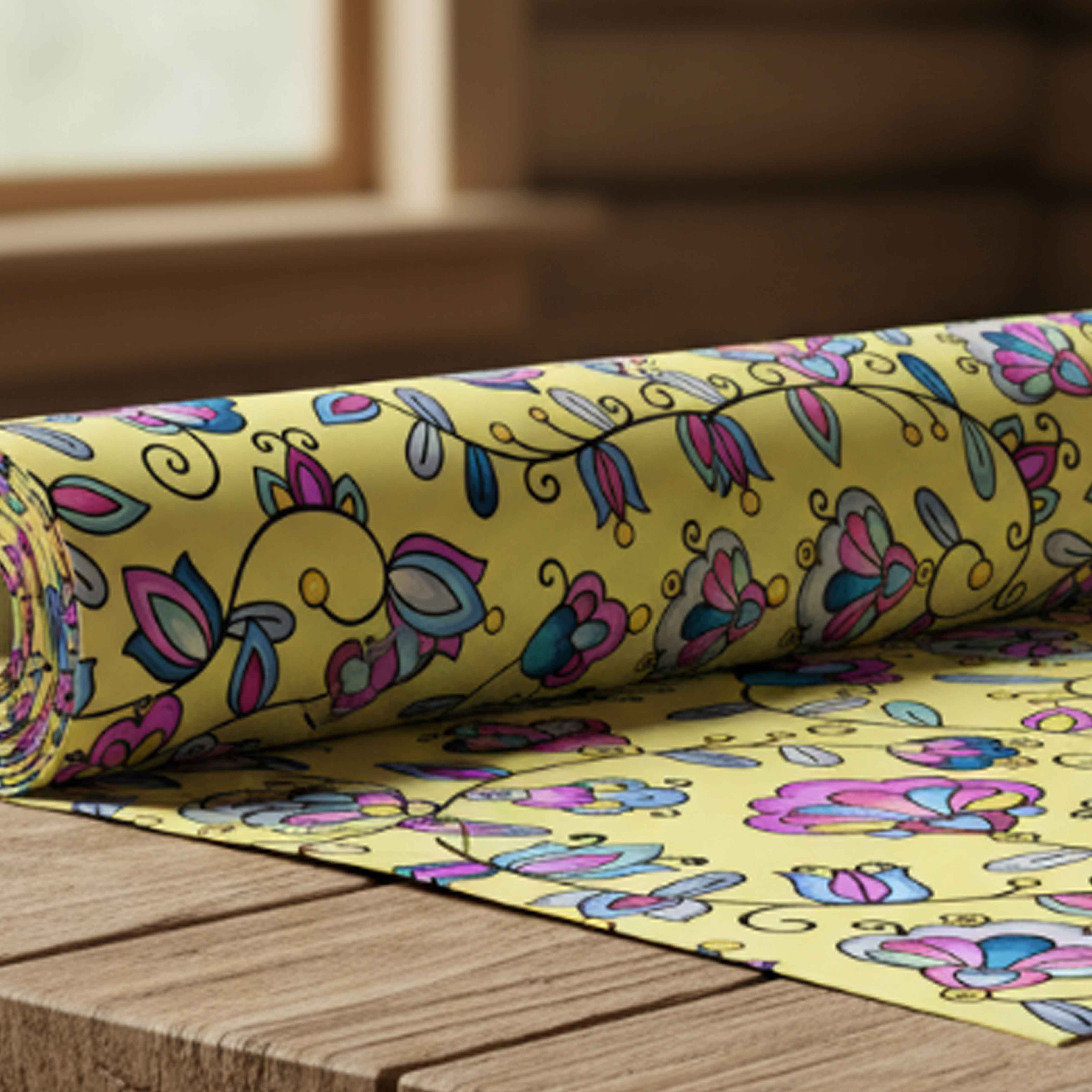 Autumn Bundle Blessing Yellow Cotton Poplin