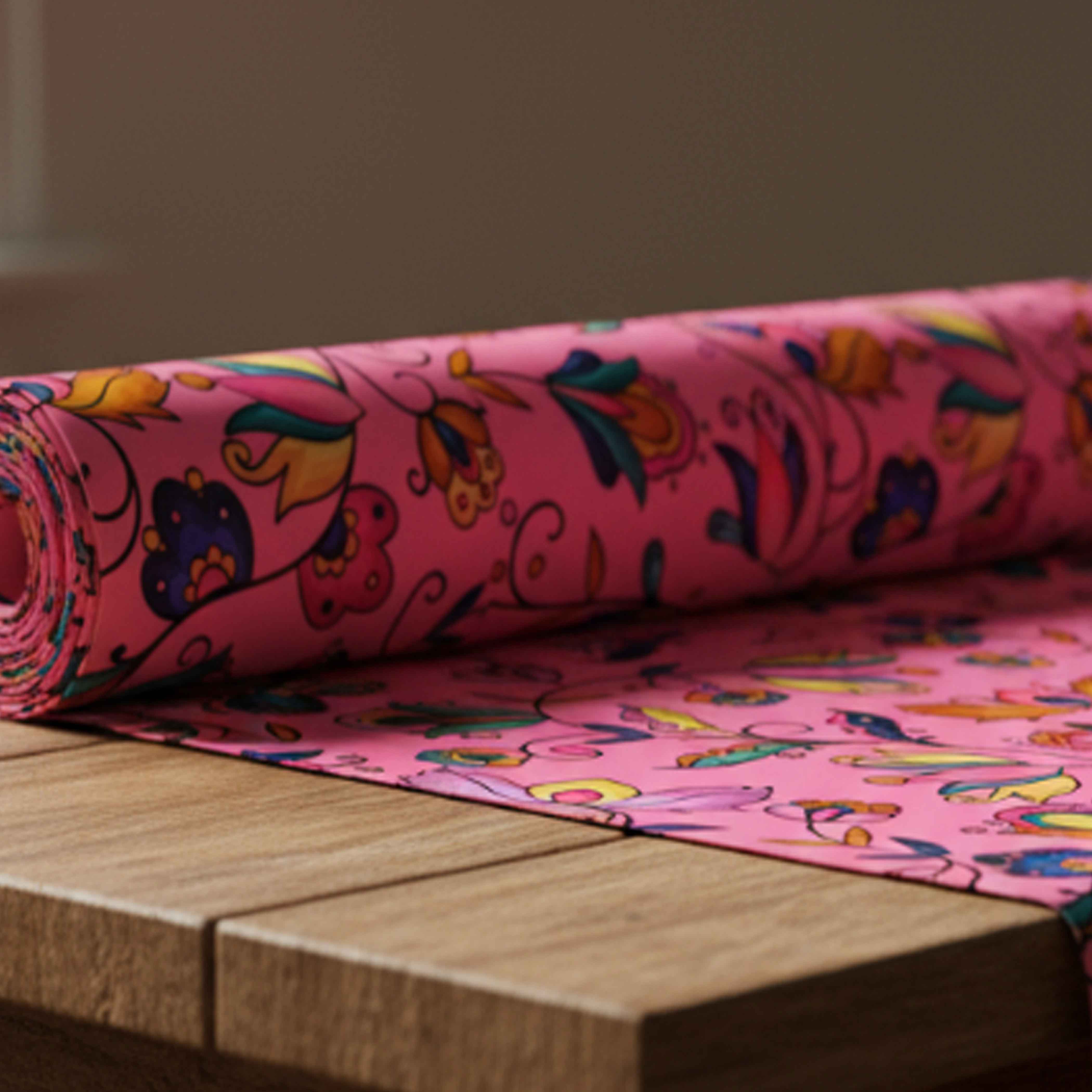 Copper Prairie Petals Pink Cotton Poplin