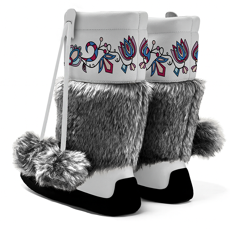 Northern Ember Real Leather MocLux Calf with Fur