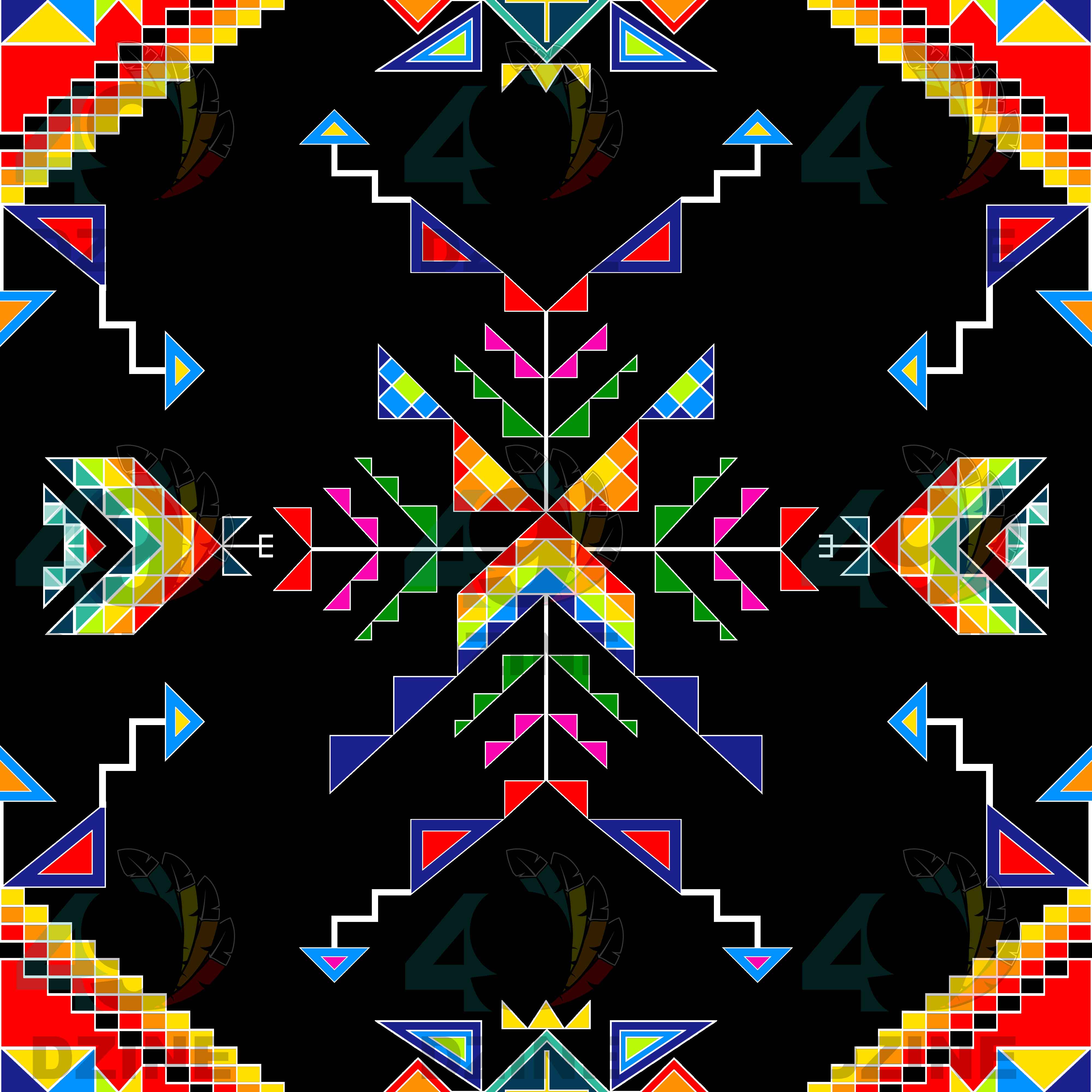 Buffalo Jump Black Cotton Fabric