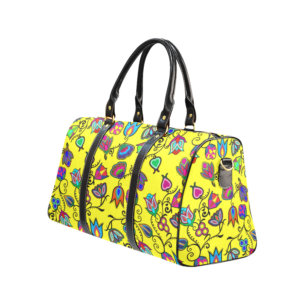 Indigenous Paisley - Yellow New Waterproof Travel Bag/Large (Model 1639)