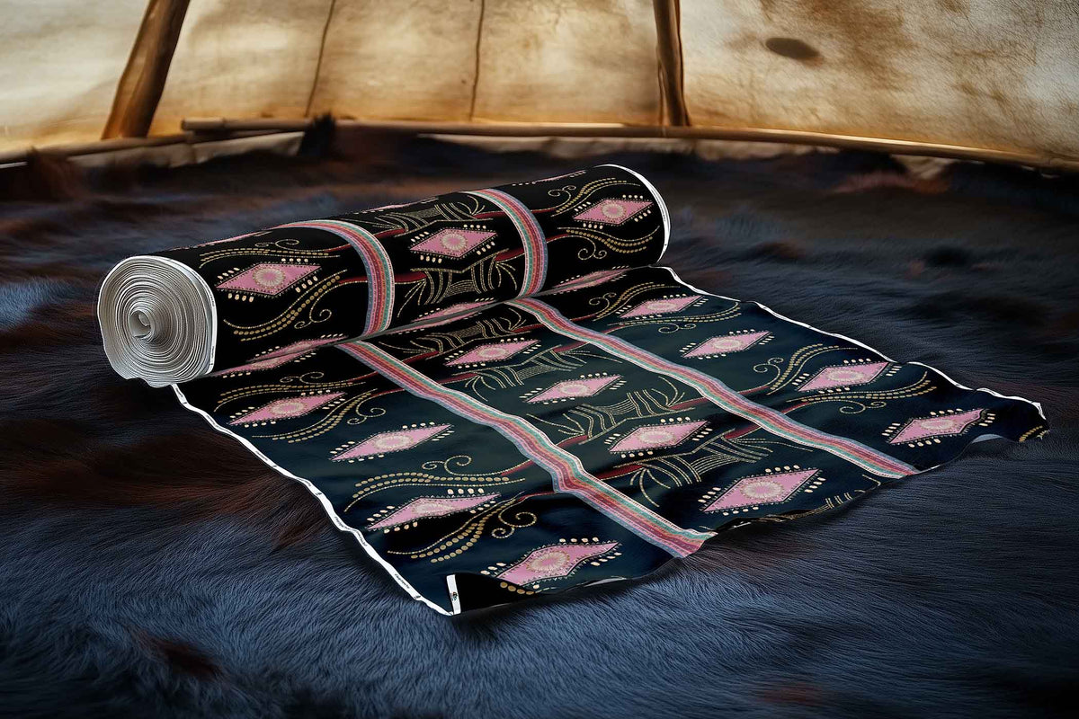 Dreams of Deco Black Cotton Poplin