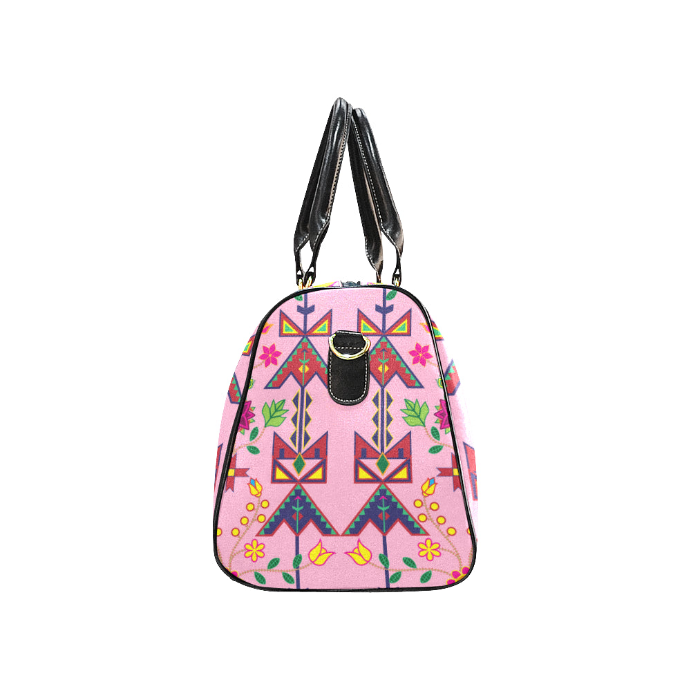 Geometric Floral Spring-Sunset New Waterproof Travel Bag/Large (Model 1639)