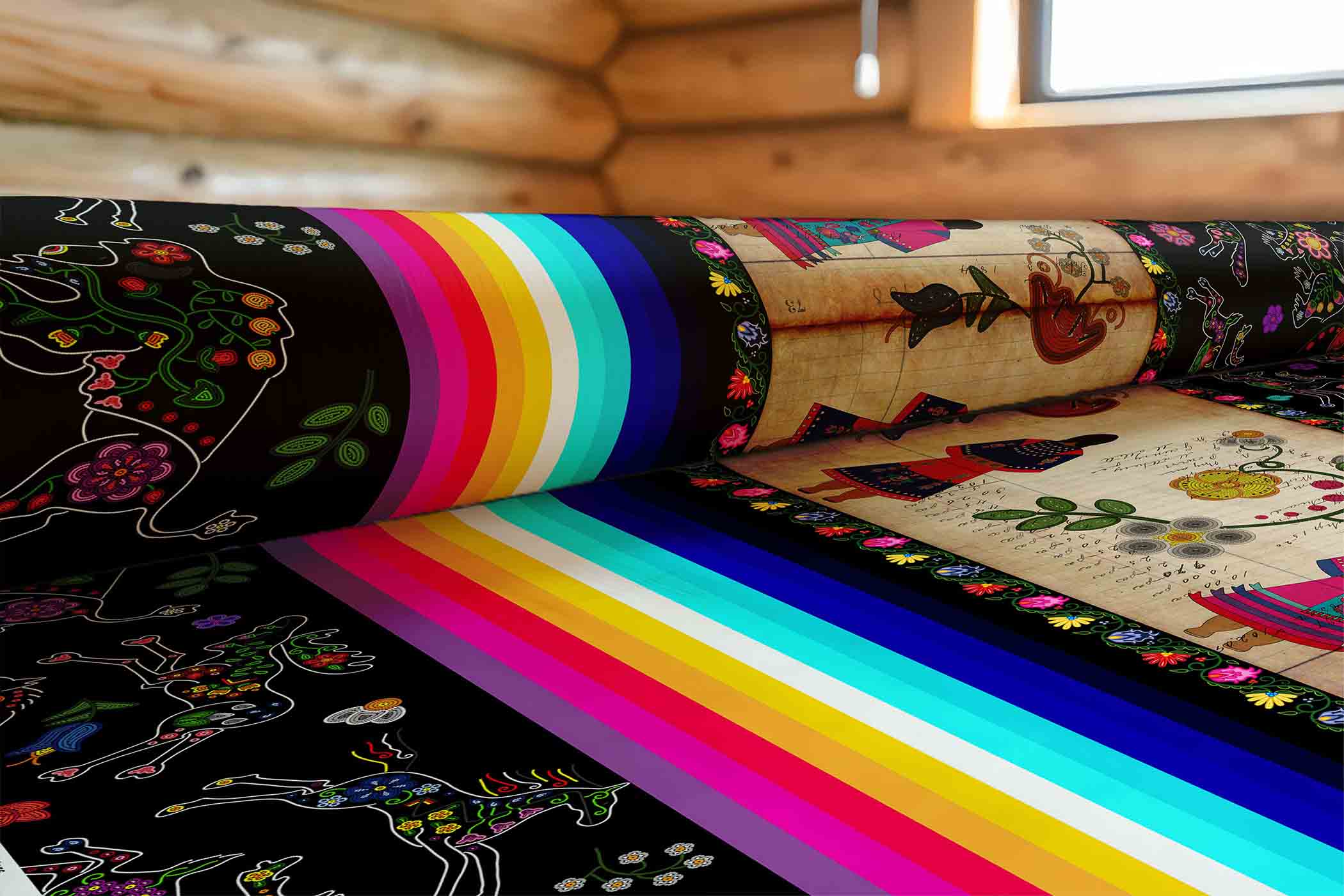 Floral Ledger Sisters Poly Cotton