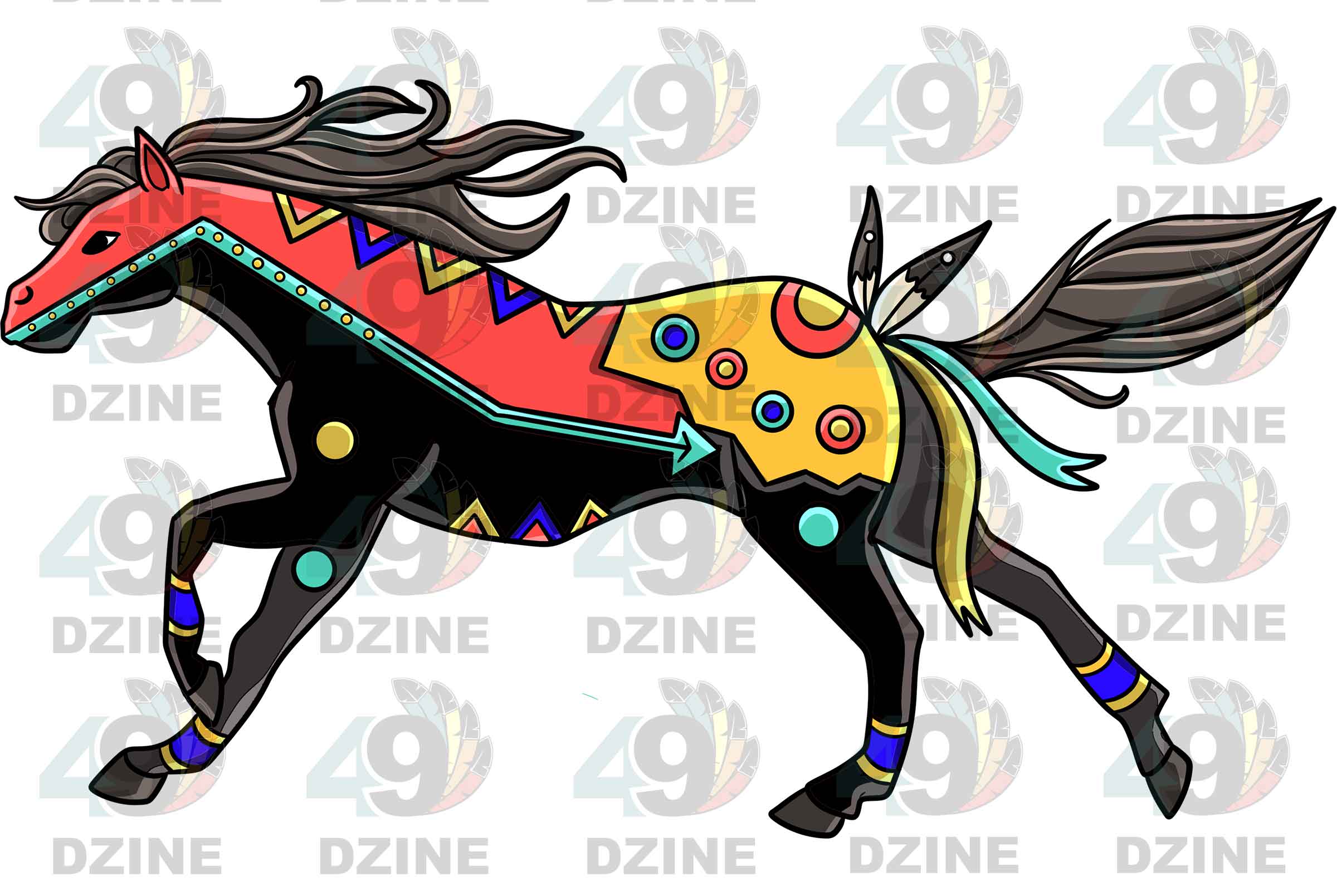 Horse 3 Colored UV Sticker
