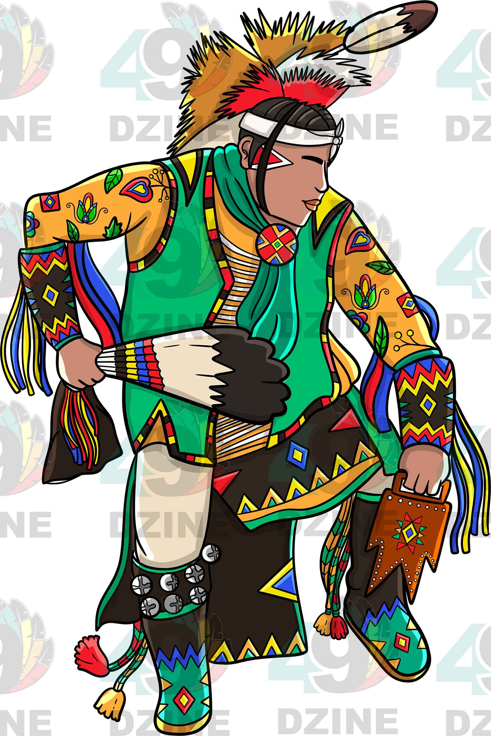 Straight Dancer  Men 3 UV Sticker