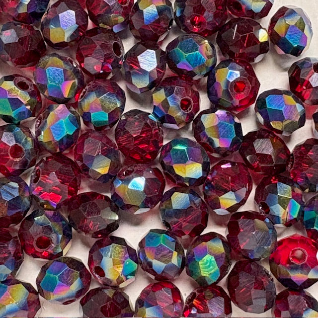 6mm Rondelle Glass Bead - Crystal Cove