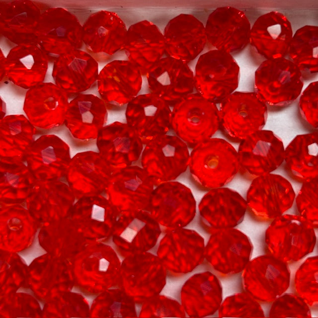 6mm Rondelle Glass Bead - Fire