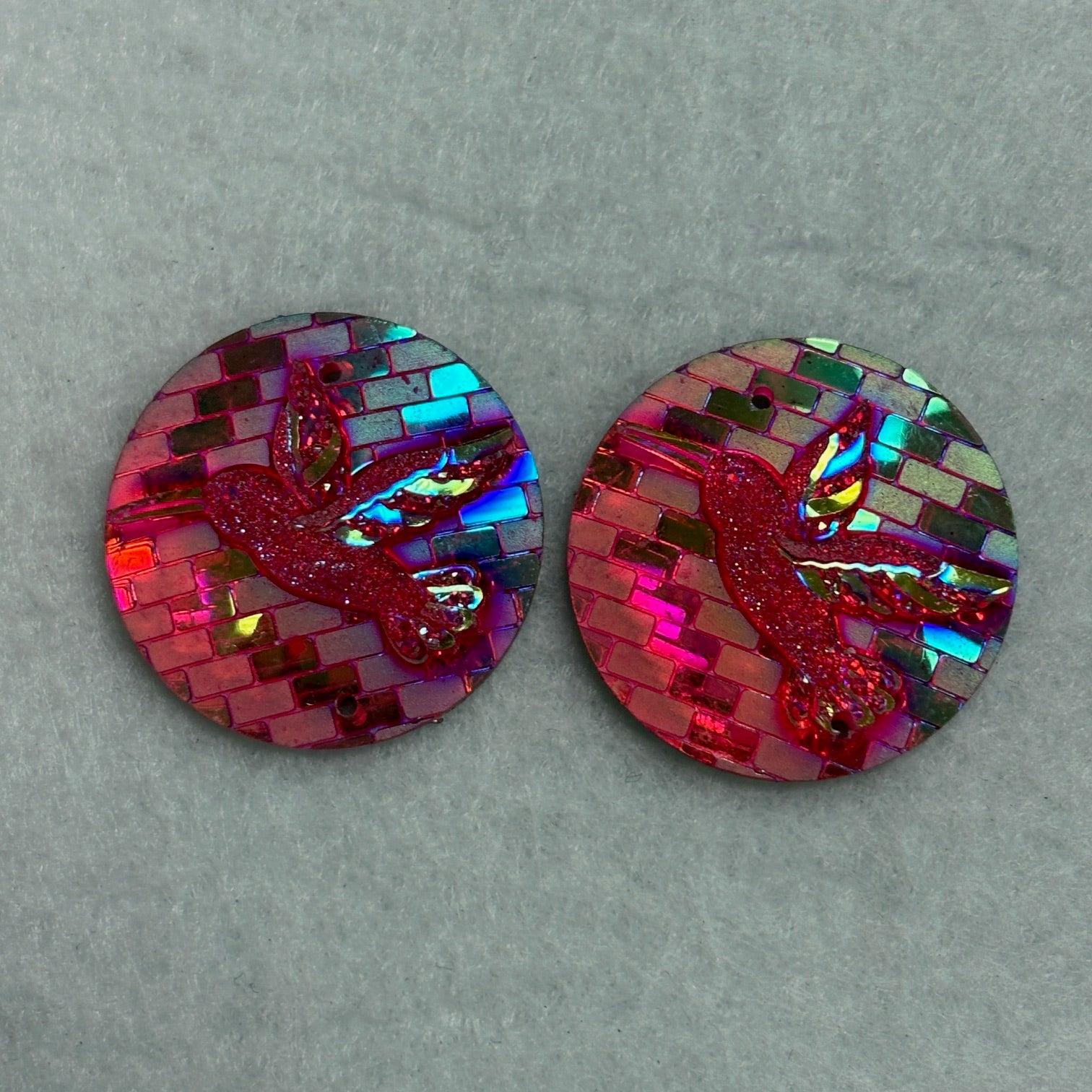 Hummingbird Cabochons Set of 2